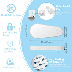 TXTLDB universal-fit ABS plastic locks for refrigerators, drawers, and cabinets