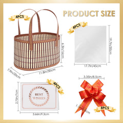 TXXMLXY foldable woven baskets shown ready for portable gift staging