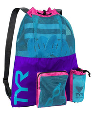 TYR big mesh mummy backpack shoulder straps for easy transport and comfortable carry.