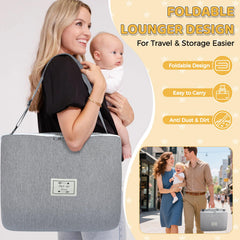 Tywop baby lounger adjustable-size illustrates growth with expanding space for growing babies.