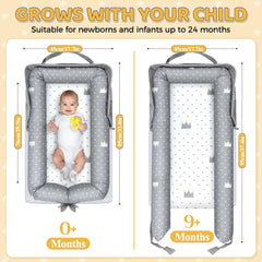 Tywop baby lounger soft-breathable-cotton shows gentle skin-friendly comfort.