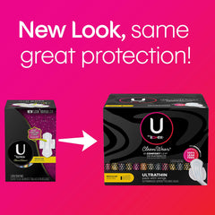 U by Kotex CleanWear pads pack front view for daily protection