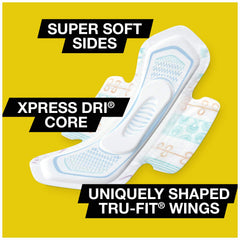 U by Kotex CleanWear Ultra Thin Pads with Wings wings closeup highlighting secure fit.