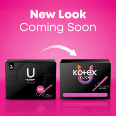 U by Kotex Click compact tampon unscented wrapping, fragrance-free comfort