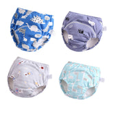 U0U Baby Boys Training Pants, dinosaur blue design, comfortable fit for daytime potty training.