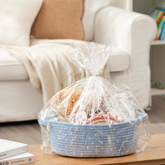 UBBCARE dog toy basket in blue keeps toys tidy and within reach.