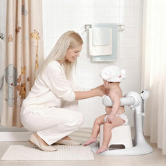 UBRAVOO bath stand with armrest-support providing secure infant positioning