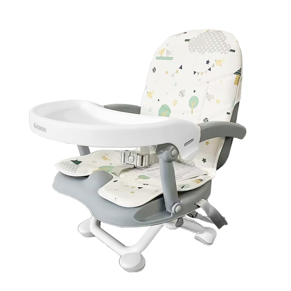 UBRAVOO baby booster seat with removable tray for easy at-home meals