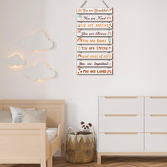 UBTKEY rainbow cloud plaque adds soothing charm to a kid's room