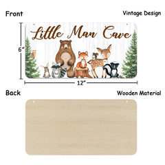 Uflashmi Little Man Cave wall decor on a door or wall setup