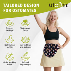 UFootIt ostomy belt wearer during sports shows discreet, secure fit for active days.