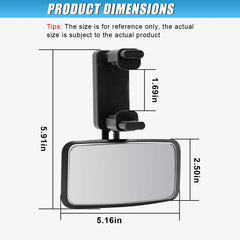 UHANBUT clip-on design secures easily without blocking rearview.
