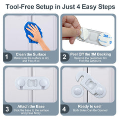 Uhimooi universal fit lock for fridges and cabinets in one solution.