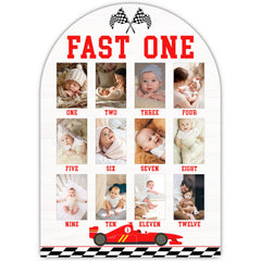UIBOVA Fast One Photo Board full setup shows twelve monthly photos