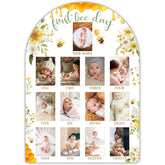 UIBOVA first year photo board features 12 pictures for baby's milestones in nursery decor