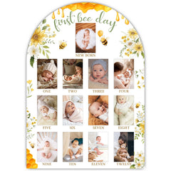 UIBOVA first year photo board features 12 pictures for baby's milestones in nursery decor