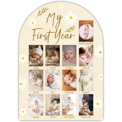UIBOVA first-year photo board with daisy design for baby milestones