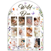UIBOVA Wild One Photo Board setup displaying baby's first year milestones