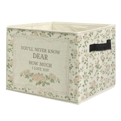 uinwk Floral Girl Nursery Storage Bin on shelf organizing toys and clothes
