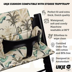 UKJE cushion Tripp Trapp forest padding boosts baby's comfort during meals