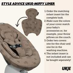 UKJE MamaRoo5 swing cover closeup highlights soft, durable fabric and neat stitching