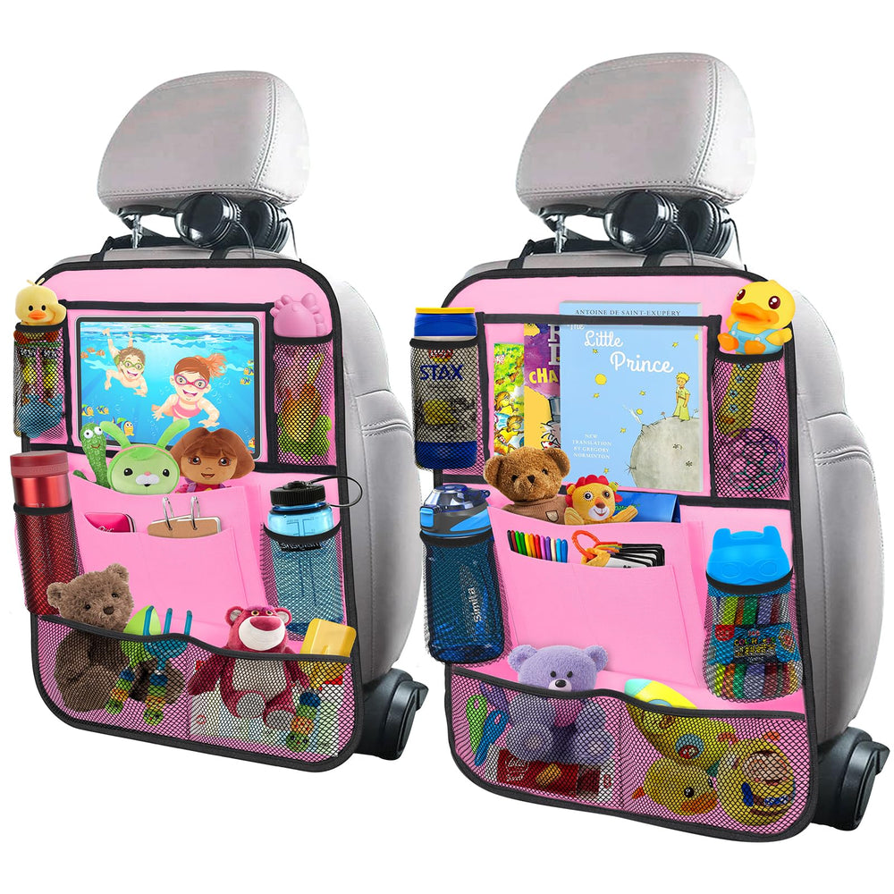 ULEEKA backseat organizer with 11-inch table holder for family road trips