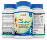 UltaLife Her Harmony bottle pour for easy daily support and balance