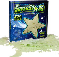 Ultra-Glow Super Stars packaging showcases the original Illumaglow2.0 glow stars.