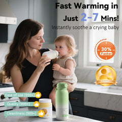 Umakep 316 stainless steel bottle warmer avoids plastic odors