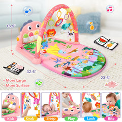 UMIKU play mat pink dinosaur teething toys for soothing gums