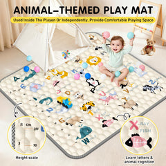 UMIKU Baby Playpen dual-door design allows easy entry for caregivers