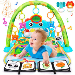UMIKU dinosaur play mat assembly showing space for tummy time