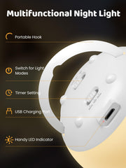 UMIXGENE Egg Light's timer feature supports soothing sleep routines.