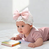 Umopzhx pink bow headband offers gentle hold for newborns and everyday outfits.