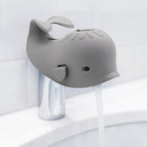 UMUACCAN baby faucet cover in grey whale protects babies during bath time.