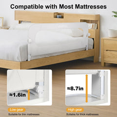 UNAPHO sturdy steel-frame bed rail offers stable support and reduced movement