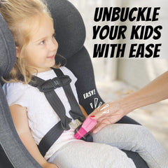 UnbuckleMe lever-arm closeup highlights ergonomic grip for reduced finger strain