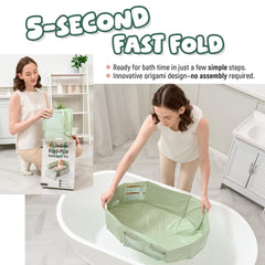UNCLE WU tub with dual mesh pockets for bath essentials