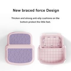 UNCLE WU toddler stool at sink height for easy handwashing.