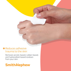 Applying Uni Solve on skin reduces potential trauma during removal