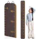 Unicorn Castle growth chart on wall, wooden height ruler for kid growth tracking