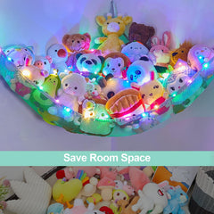 Unicorn Castle mesh storage net is durable and breathable for toys.