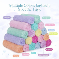 UNIMADE machine-washable coral fleece cloths stay fluffy after washes