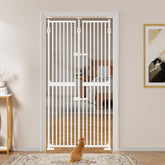 Unipaws 75inch high cat gate fully extended blocks jumper cats with a secure top barrier.