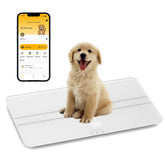 Unipaws digital pet scale MAX 220lbs with a clear display for precise weigh-ins.