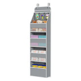 Univivi 5-shelf door organizer ready to hang on a standard door for nursery storage