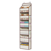 Univivi 6-tier door organizer beige front view showing space-saving design