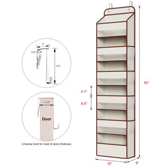Univivi beige organizer installed on door for easy access