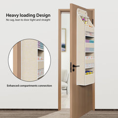 Univivi beige organizer with four large pockets and three PVC pockets for baby essentials
