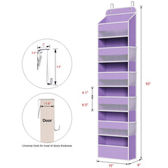 Univivi purple organizer interior displays spacious pockets for cosmetics and diapers